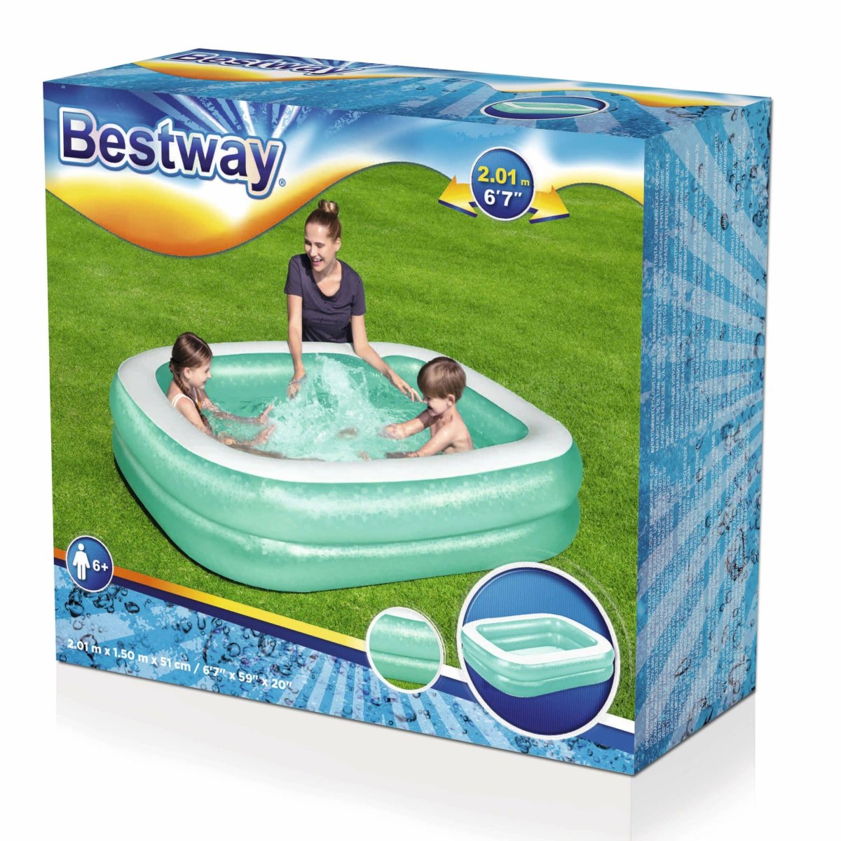 Piscina Inflável Familiar Retangular Bestway® 2m - Image 5