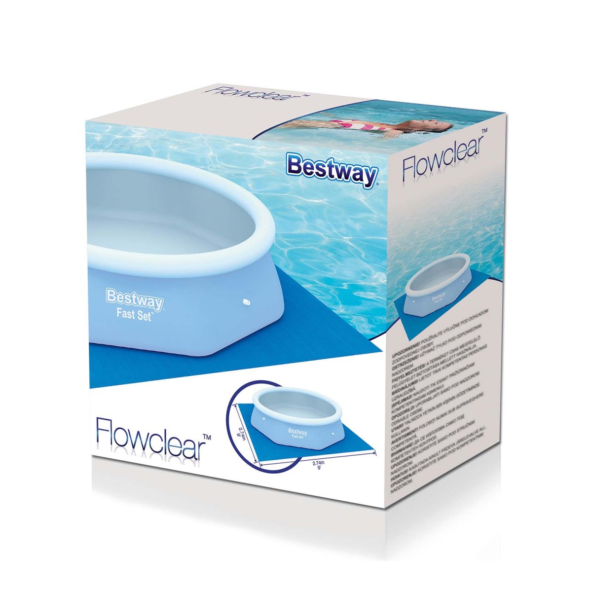 Tapete de chão Flowclear 2,74 x 2,74 m para piscina - Image 7
