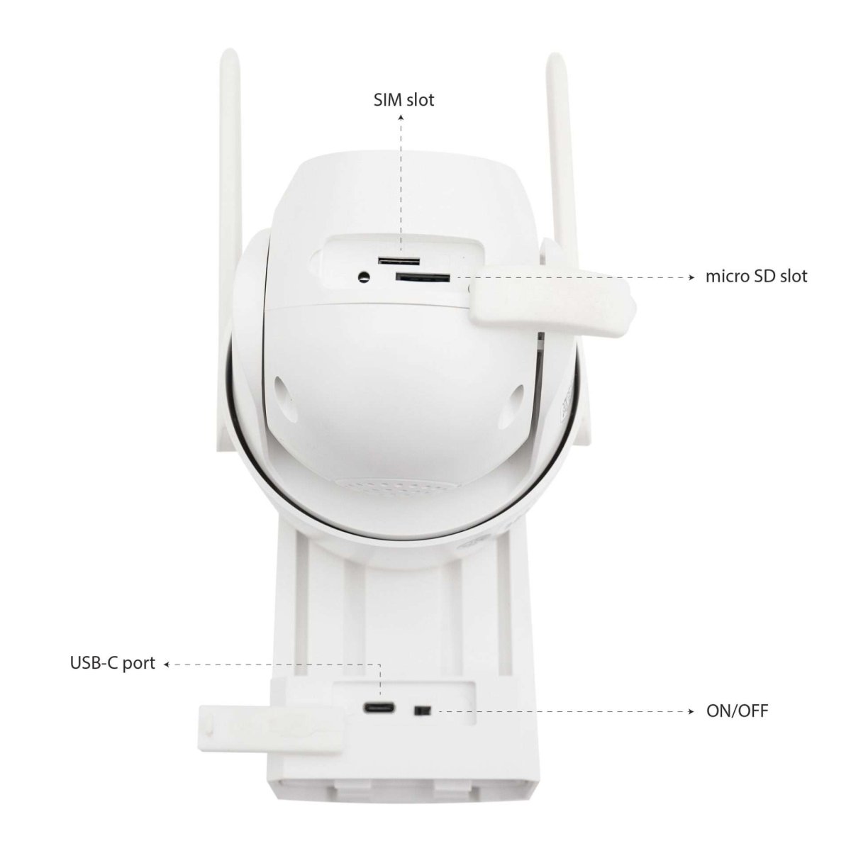 Câmera de vigilância por vídeo PNI IP894 GSM 4G PTZ, lente dupla 2MP + 2MP, painel solar de 5,5 W, bateria de bloco de 8000mAh - Image 9