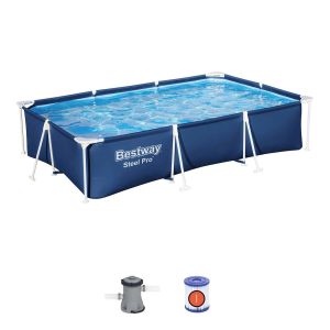 Piscina elevada retangular 3 m x 2 m x 66 cm Bestway Steel Pro