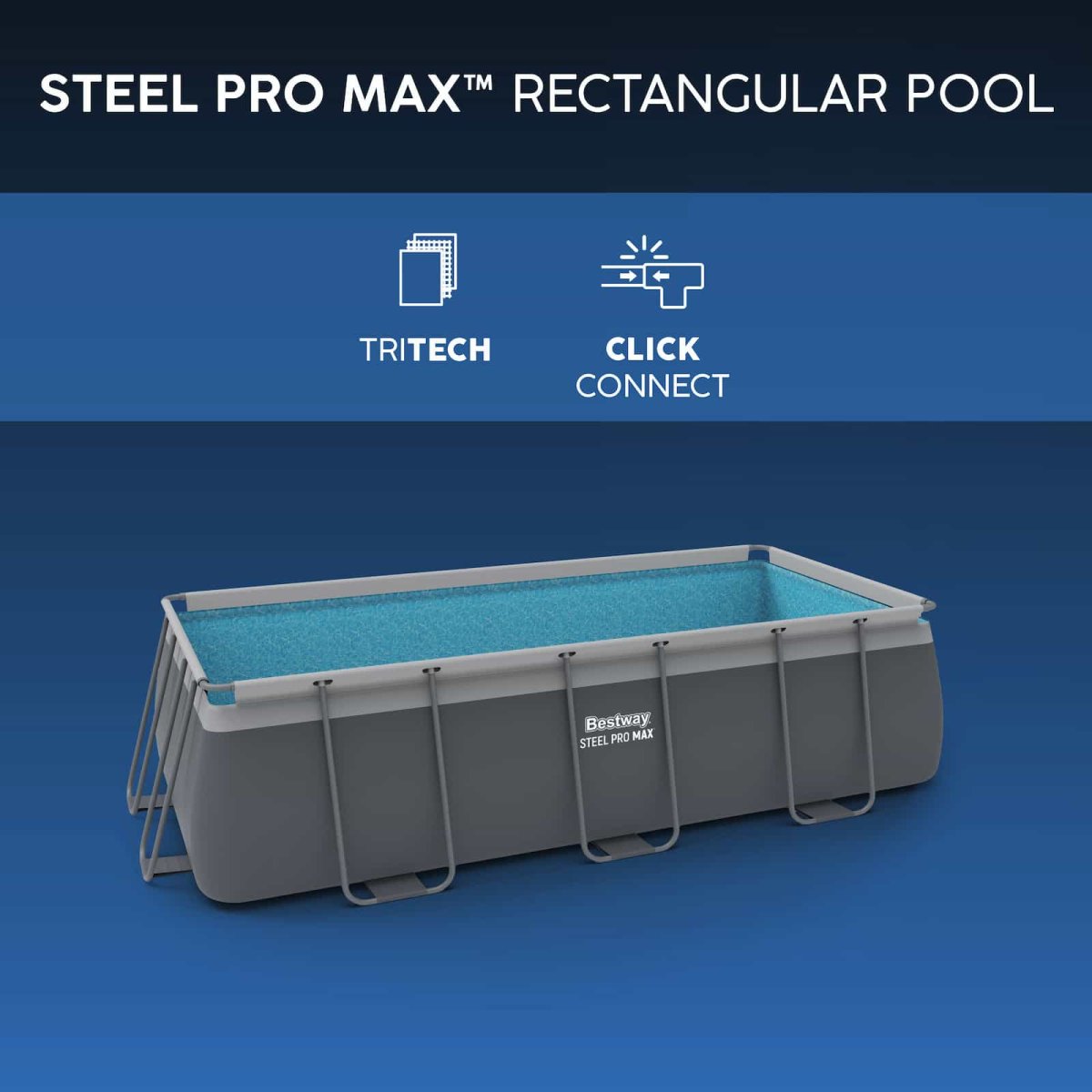 Piscina desmontável retangular DEPURADORA AREIA Steel Pro MAX 4,04 m x 2,01 m x 1 m - Image 5