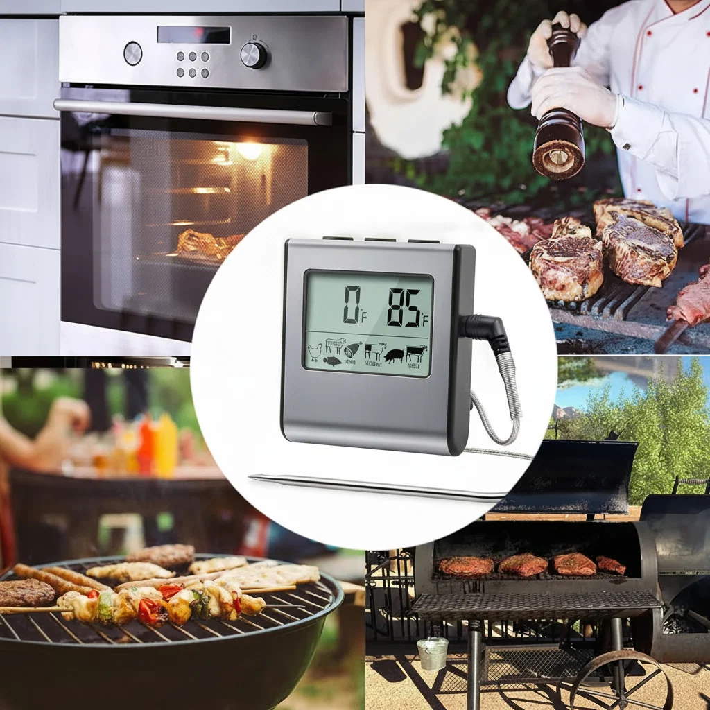 Vleesthermometer Digitaal Oven BBQ Met Kabel Sonde - Image 3