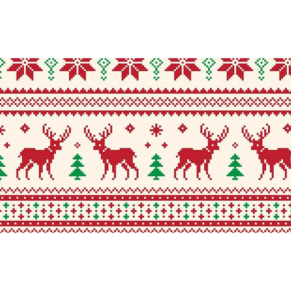 Papel de Embrulho com Elementos e Frisos de Natal