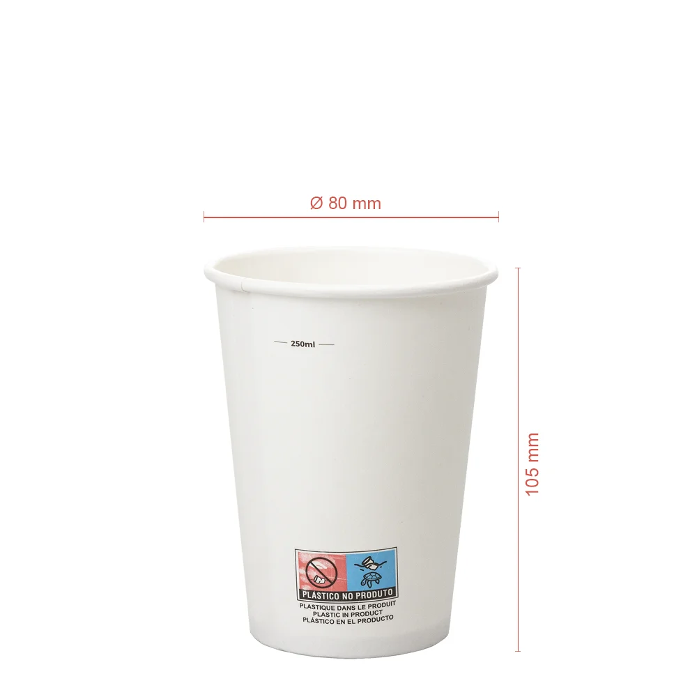 Copo de Papel (Cartão) Branco com Tampa Branca Dir. UE 33cl (330 ml) - Image 5