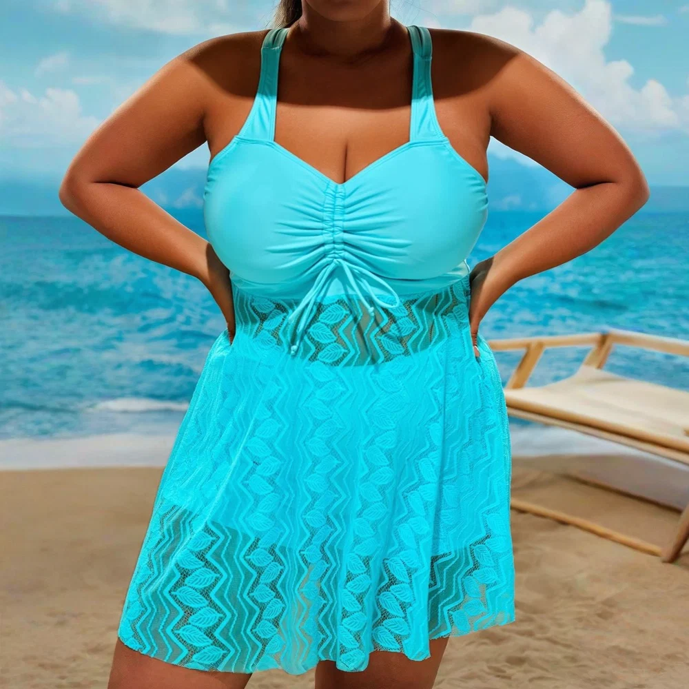 Badpak Dames Tankini Tweedelig Zwemkleding Strand V Hals - Image 6