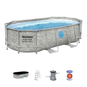 Conjunto de Piscina Desmontável Power Steel™ Swim Vista Series™ II de 4,27 m x 2,50 m x 1,00 m