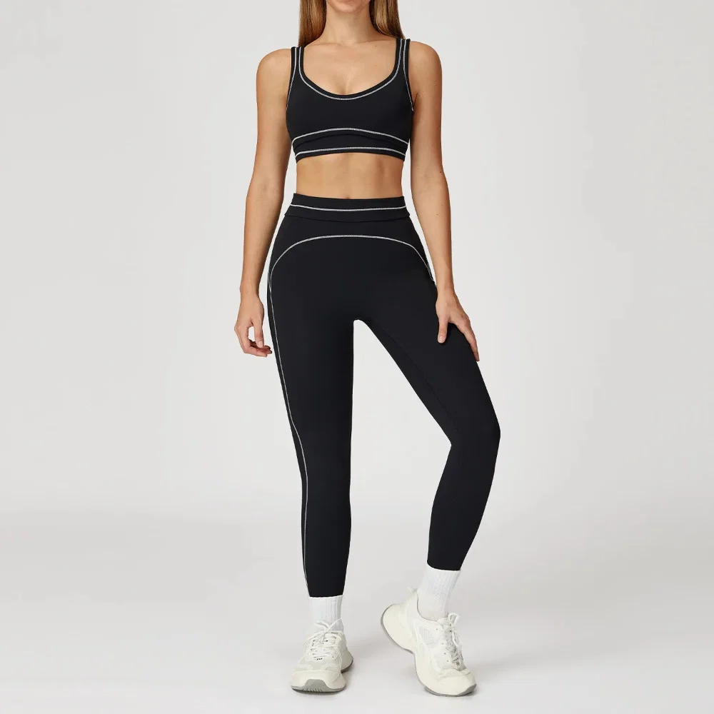 Yoga Set Vrouwen Fitness Set Sportbeha Hoge Taille Leggings - Image 7