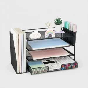 Bureau Organizer Verstelbare Lade Verticale Mappenhouder Kantooropslag