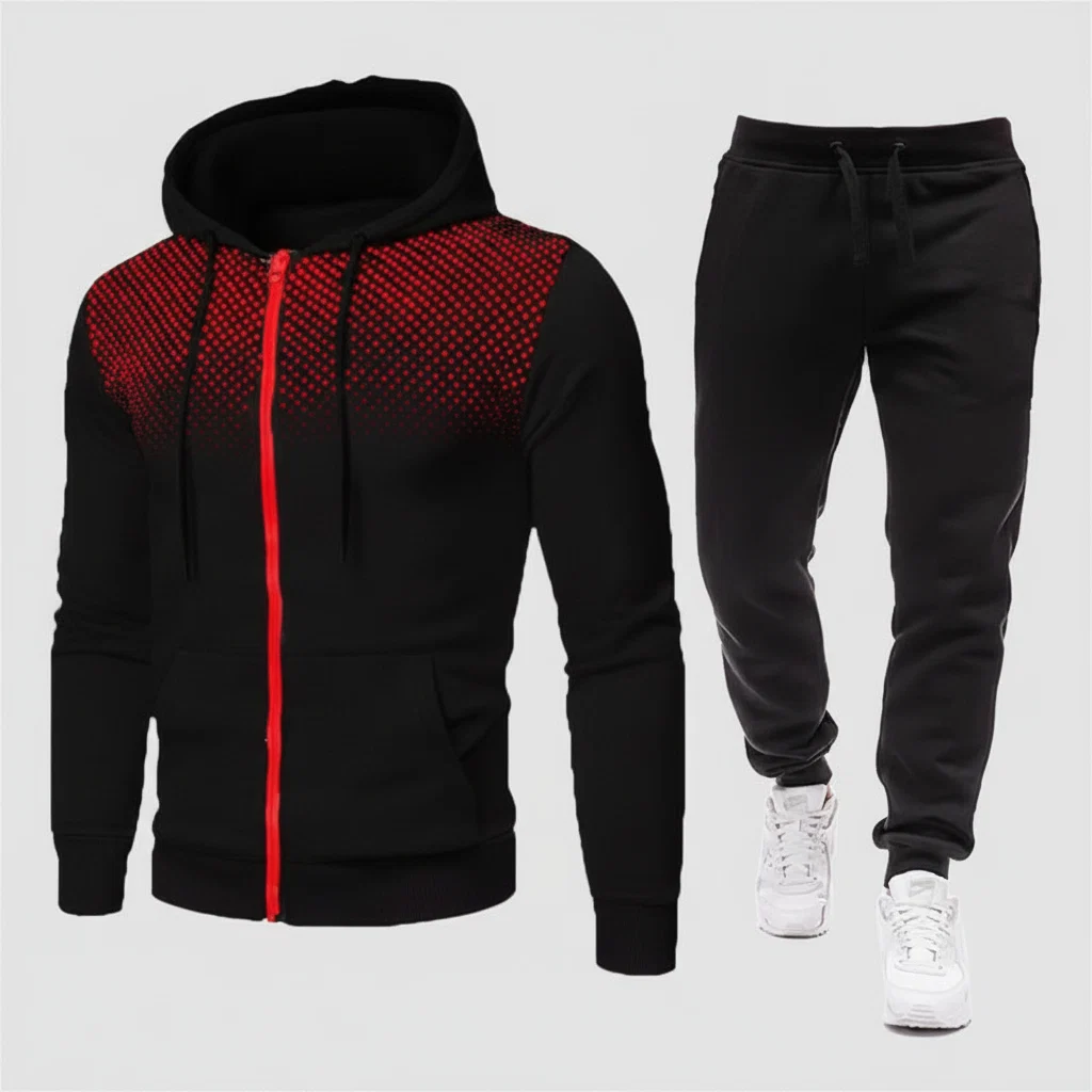 Ademende Heren Trainingsanzug Set Sport Vrije Tijd - Image 6