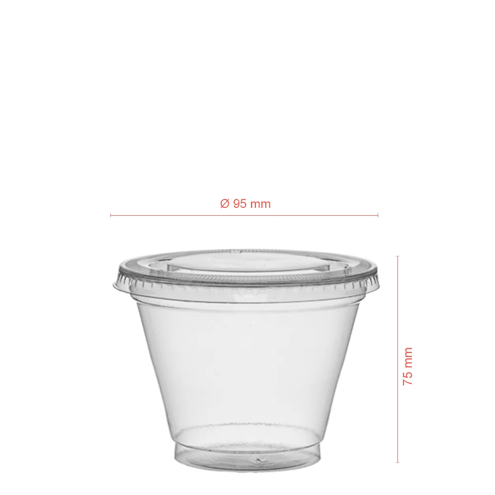 Taça (Copo) em rPET com Tampa Rasa sem Furo - Image 4