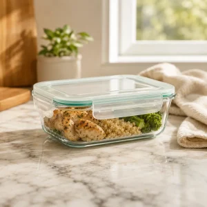 Contenitori Alimenti Vetro Ermetici Frigorifero Pranzo Cucina