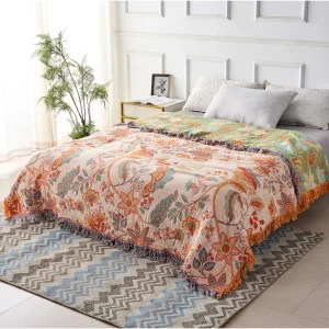 Coperta Letto Boho Floreale Arredo Divano Plaid Decorativo