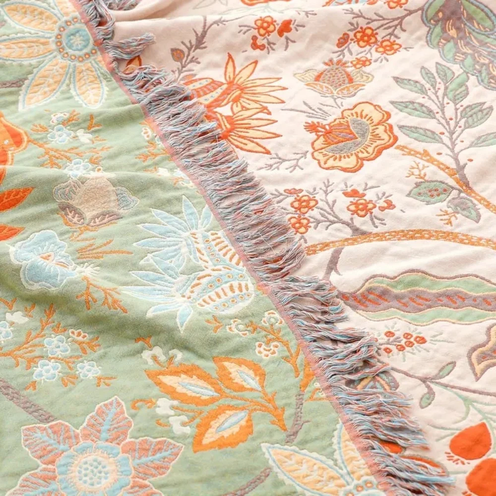 Coperta Letto Boho Floreale Arredo Divano Plaid Decorativo - Image 6