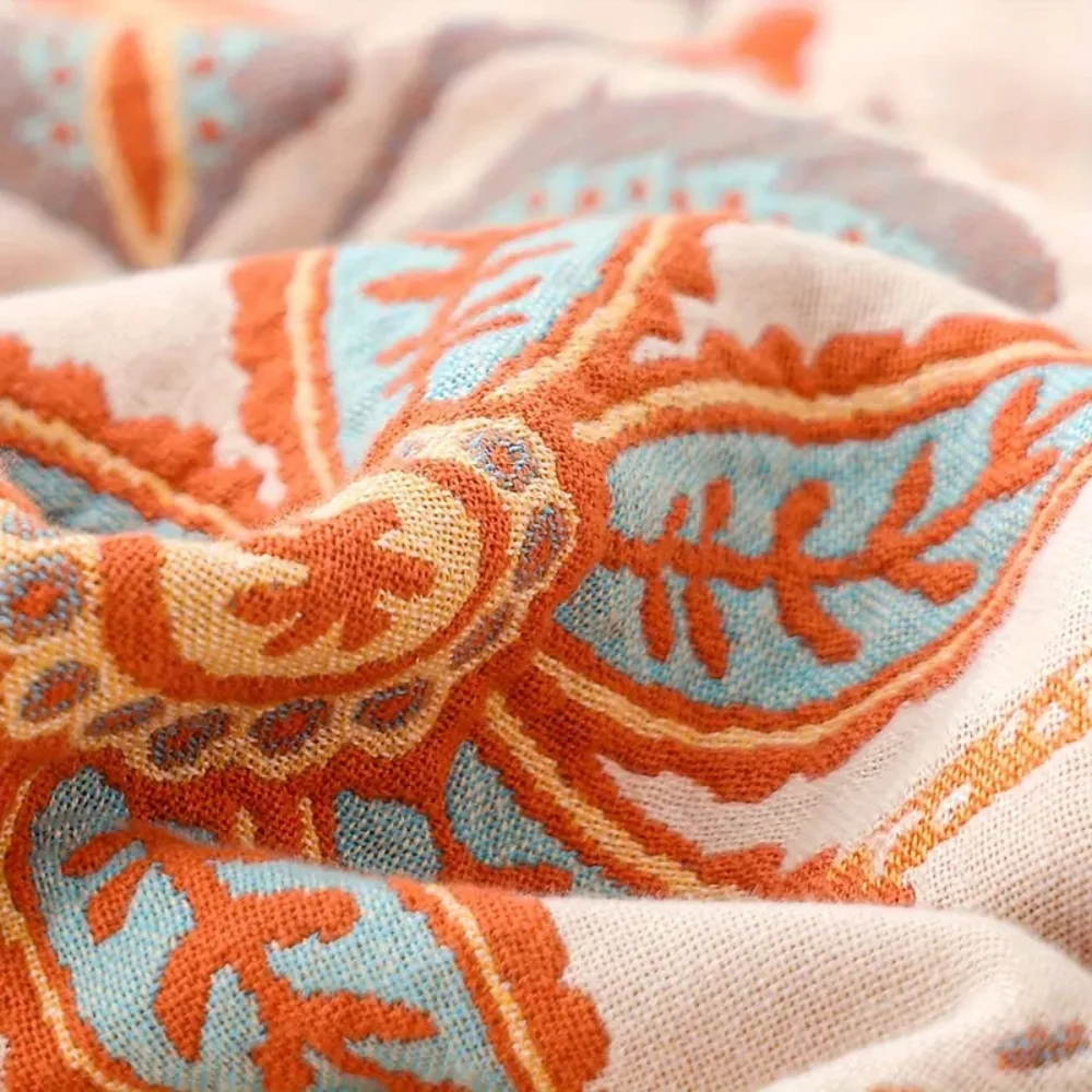 Coperta Letto Boho Floreale Arredo Divano Plaid Decorativo - Image 8