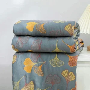 Coperta Cotone Coperta Ginkgo Decorativa Casa