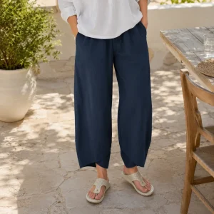 Donna Estate Pantaloni Larghi Casual Vita Elastica
