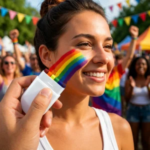 Gezichtsschmink Stick WK Schmink Regenboog Sport Fans Feestjes