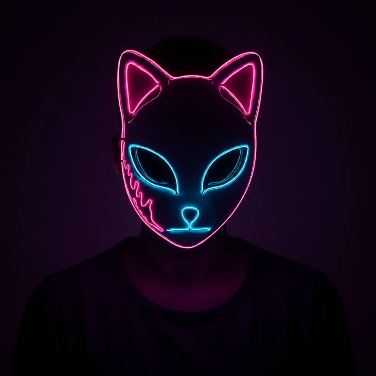 Maschera Di Halloween Gatto LED Luminoso - Image 7