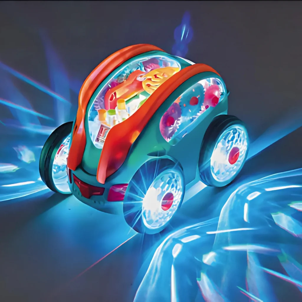 LED Speelgoedauto 360° Draaibewegingen Lichtshow Kinderen - Image 4