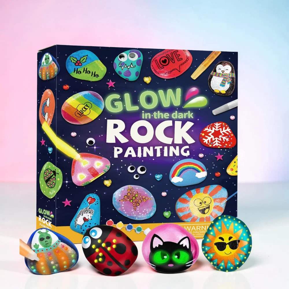 Knutselspeelgoed Rock Painting Kit Glow Verf Creatief Knutselset - Image 2