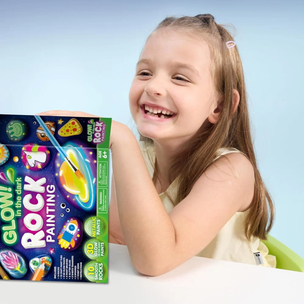 Knutselspeelgoed Rock Painting Kit Glow Verf Creatief Knutselset - Image 7