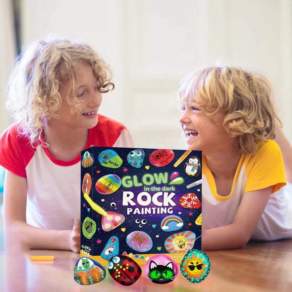 Knutselspeelgoed Rock Painting Kit Glow Verf Creatief Knutselset - Image 5