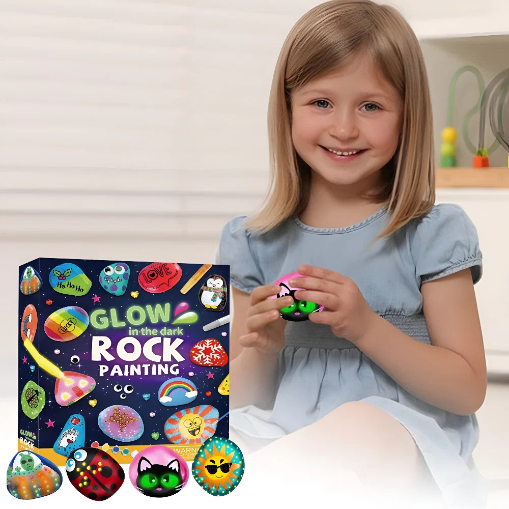 Knutselspeelgoed Rock Painting Kit Glow Verf Creatief Knutselset - Image 6