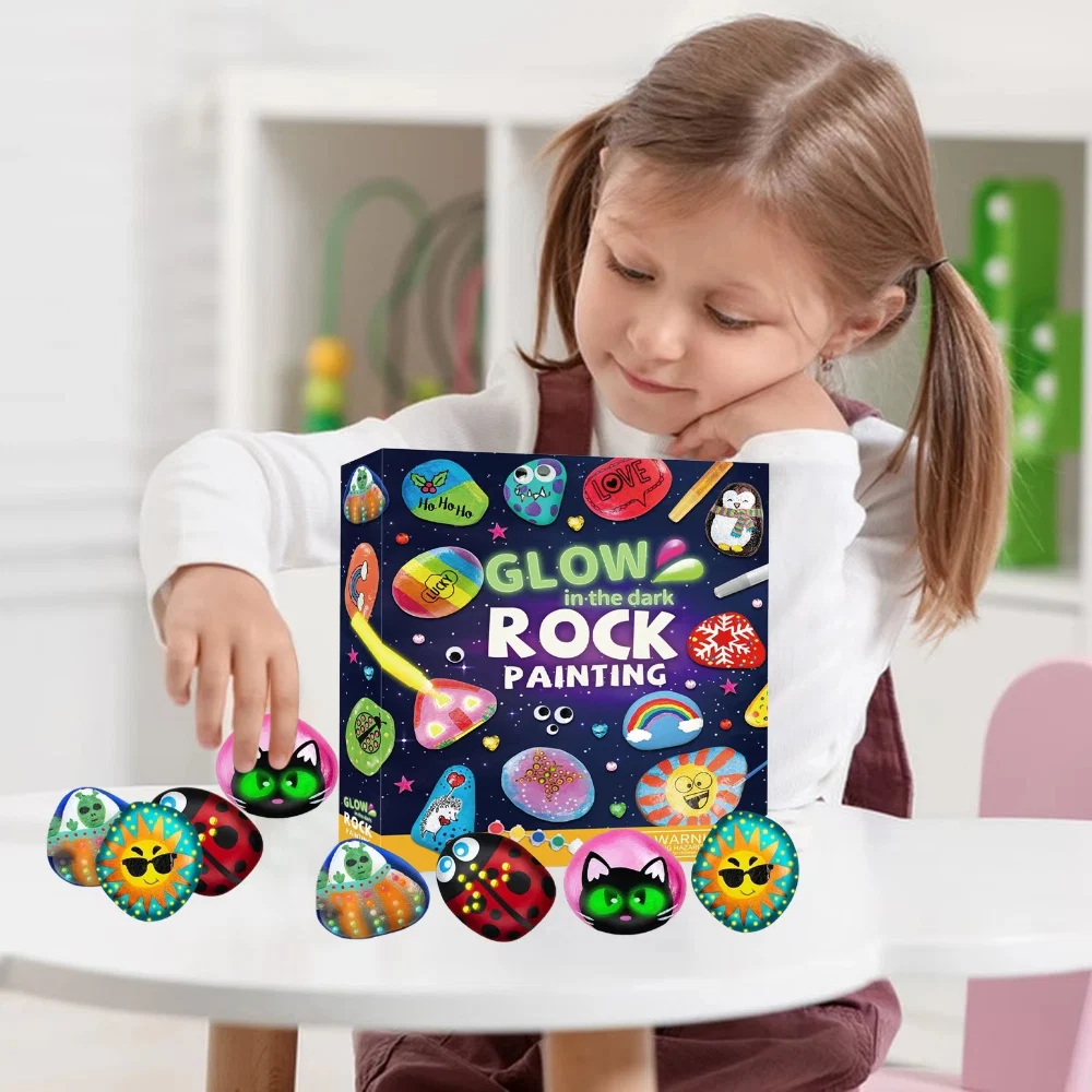 Knutselspeelgoed Rock Painting Kit Glow Verf Creatief Knutselset - Image 8
