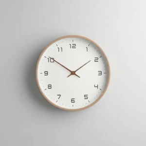 Wandklok Modern Houten Stil Design Klok Rond