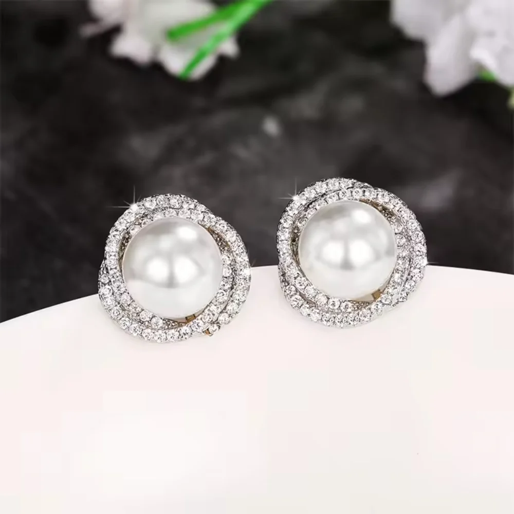 Moederdag Cadeau Oorbellen Dames Parel Stud Elegant Klassiek - Image 6