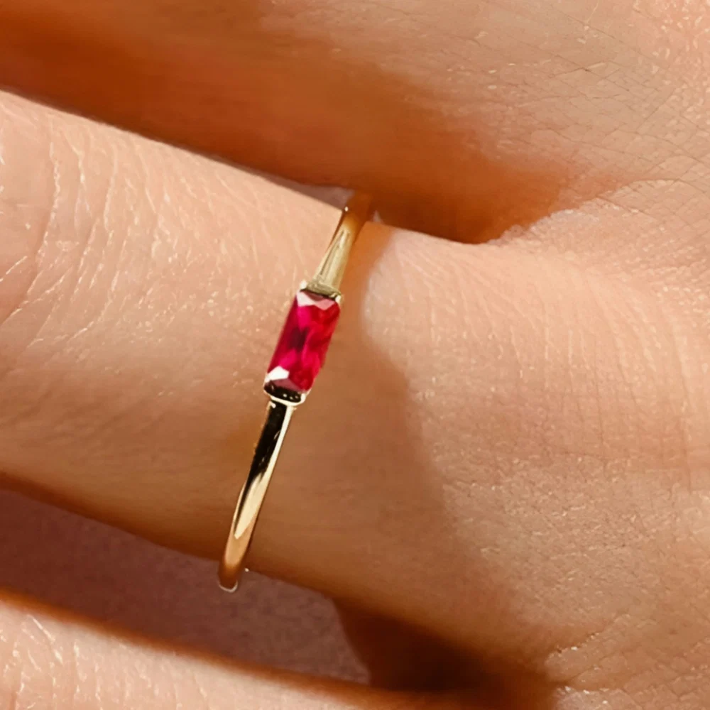 Moederdag Cadeau Ring Dames Verstelbaar Minimalistische Smalle Ring - Image 4
