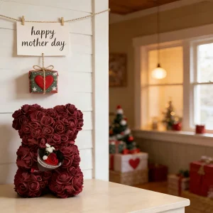 Moederdag Cadeau Rozen Beer Bloemen Decoratie Tafel Geschenk