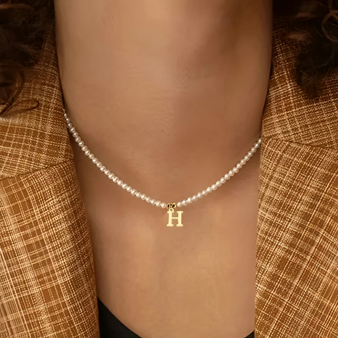 Moederdag Cadeau Ketting Dames Verstelbaar Initial Hanger Parel - Image 8