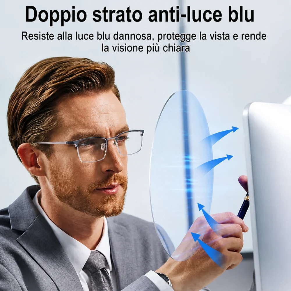 Occhiali Lettura Occhiali Computer Filtro Luce Blu Leggeri - Image 5