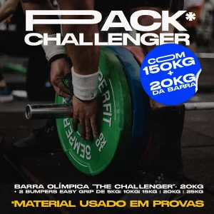 Pack Challenger com Bumpers easy grip coloridos-usados = 170kg