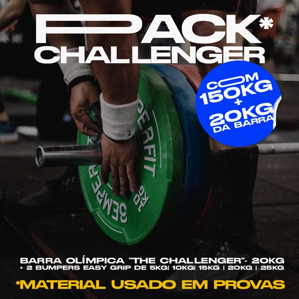 Pack Challenger com Bumpers easy grip coloridos-usados = 170kg - Image 2