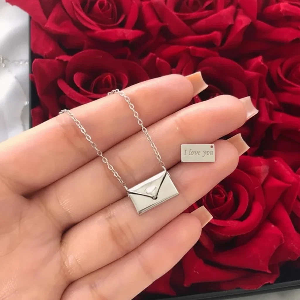 Moderne Hartvormige Ketting Cubic Zirconia - Image 3