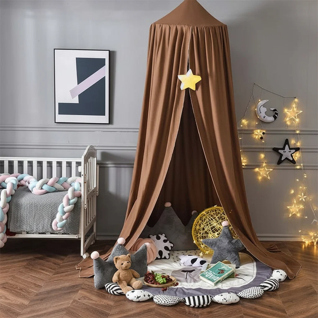 Baldakijn Kinderkamer Zachte Bedhemel Decoratieve Speelhoek Canopy - Image 9