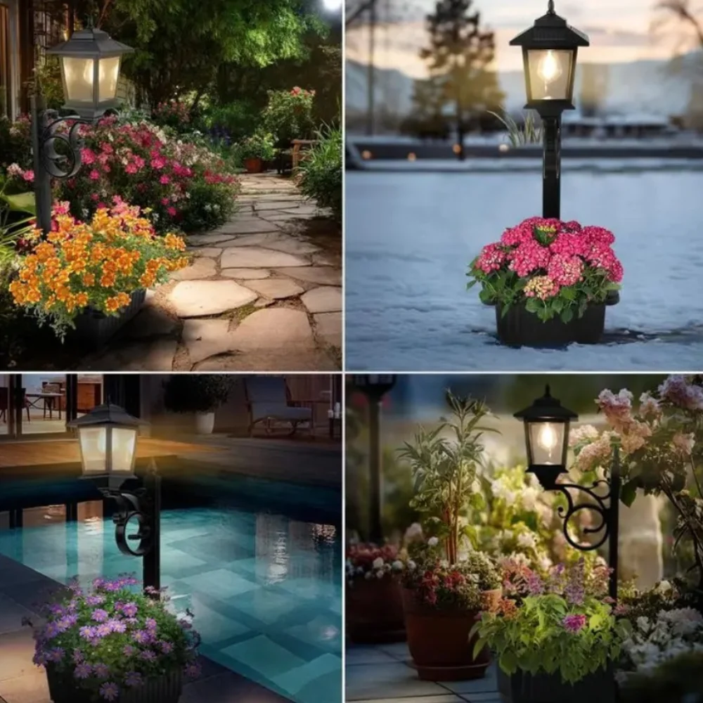 Solar Tuinlamp Buitenlamp Bloempot Wandlamp Tuinverlichting - Image 3