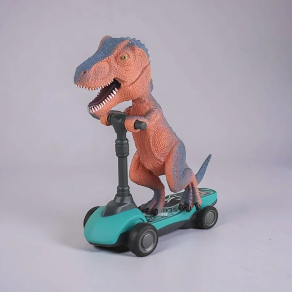 Speelgoed Dinosaurus Pull Back Scooter Set Race Auto - Image 5