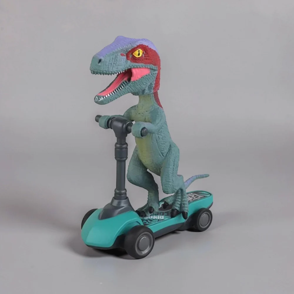 Speelgoed Dinosaurus Pull Back Scooter Set Race Auto - Image 7