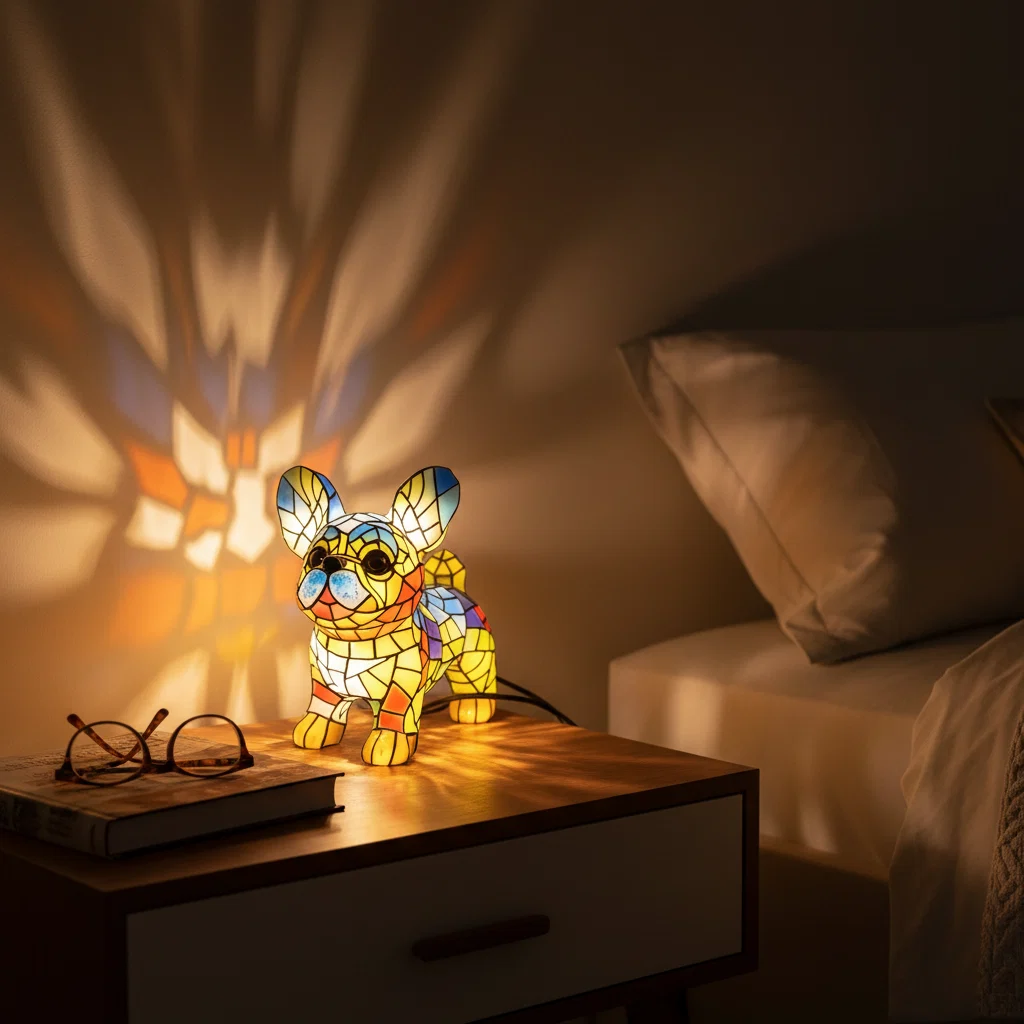 Franse Bulldog Lamp Artistieke Hondenfiguur Verlichting Interieur - Image 3
