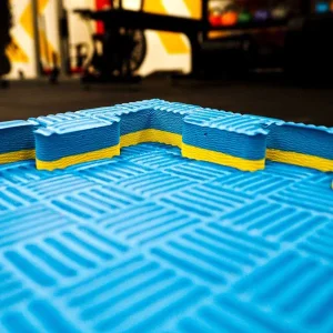 Tapete Tatami | Amarelo e Azul