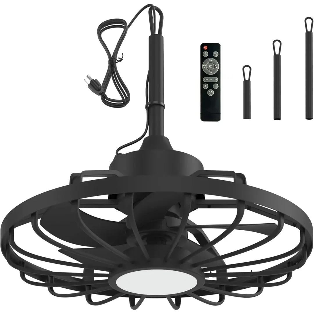 Ventilatore Soffitto Esterno Luce LED Telecomando Impermeabile - Image 5