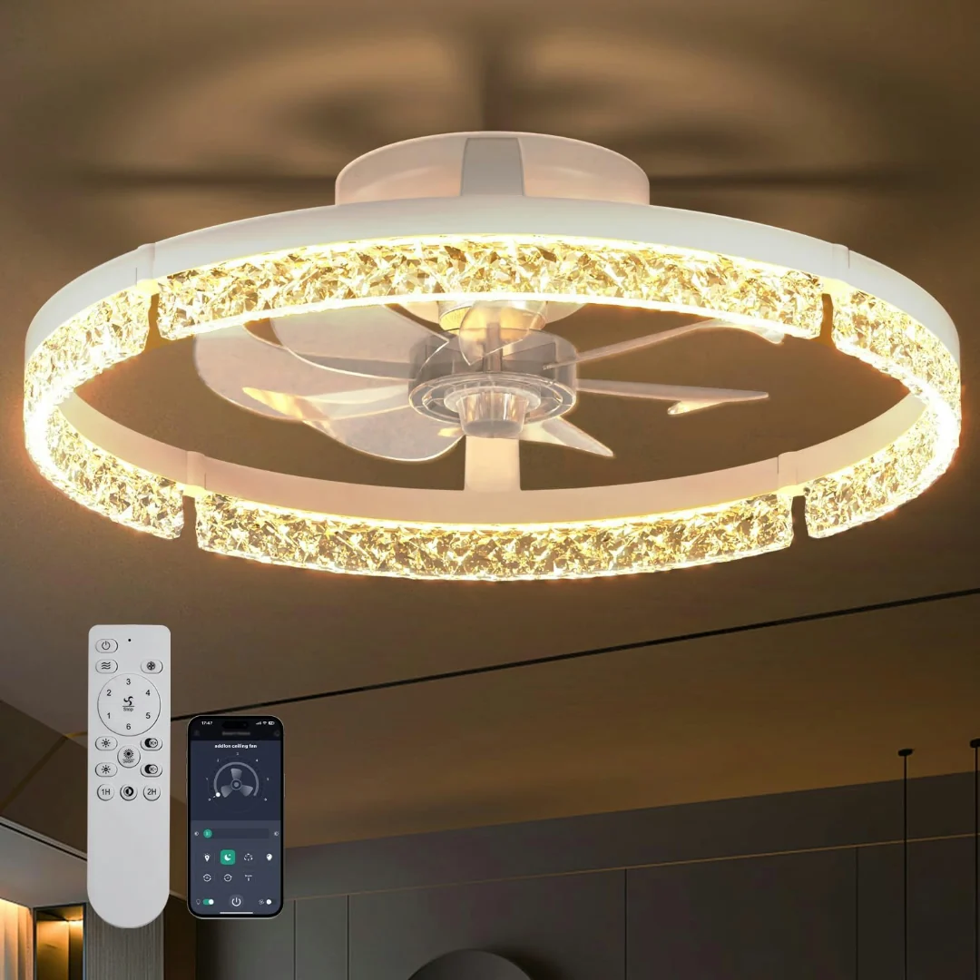 Ventilatore Soffitto LED Moderno Telecomando Silenzioso - Image 2