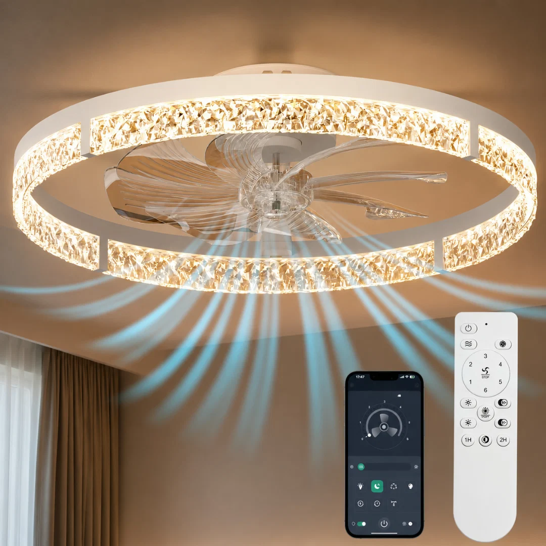 Ventilatore Soffitto LED Moderno Telecomando Silenzioso - Image 4