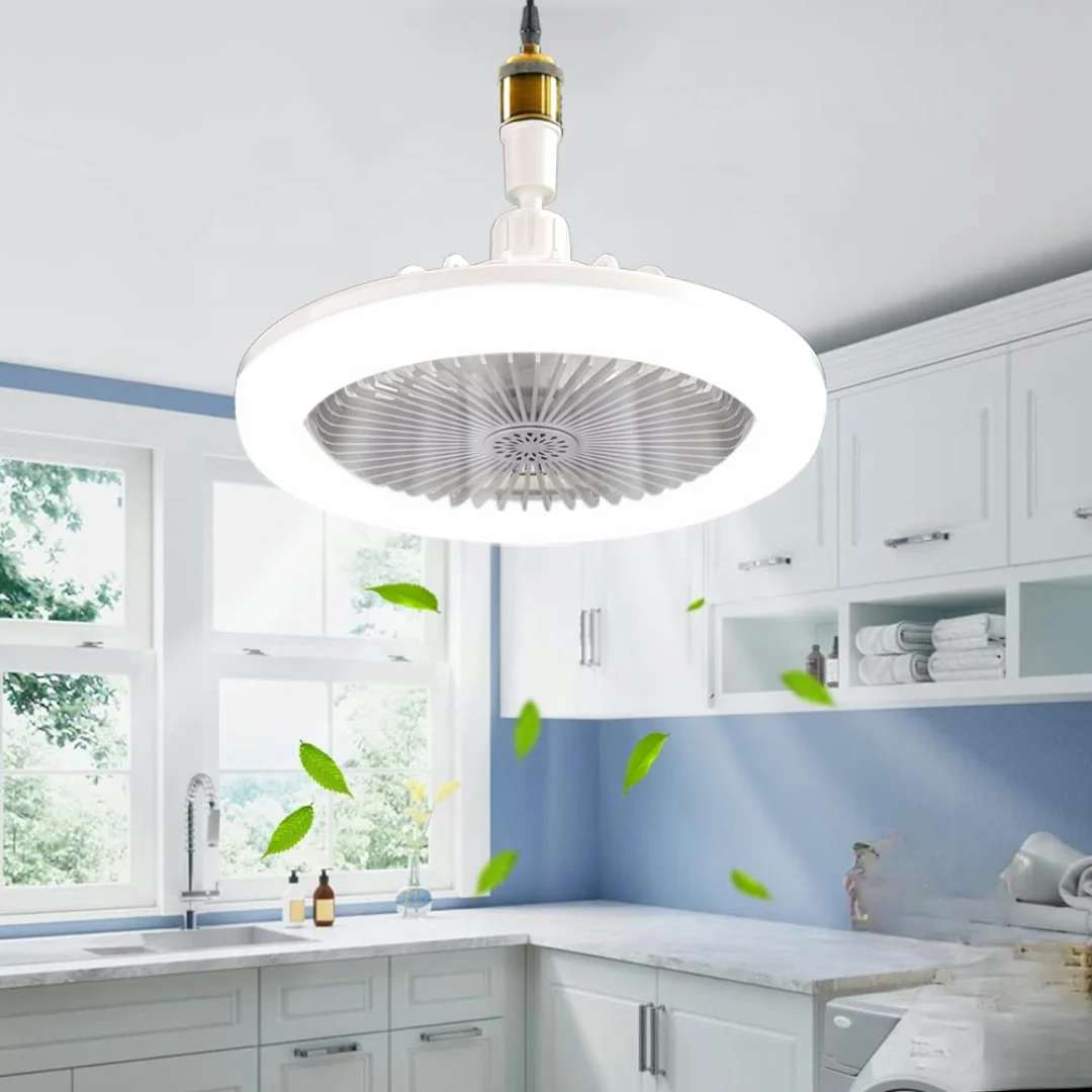 Ventilatore Soffitto Luce LED Telecomando Attacco