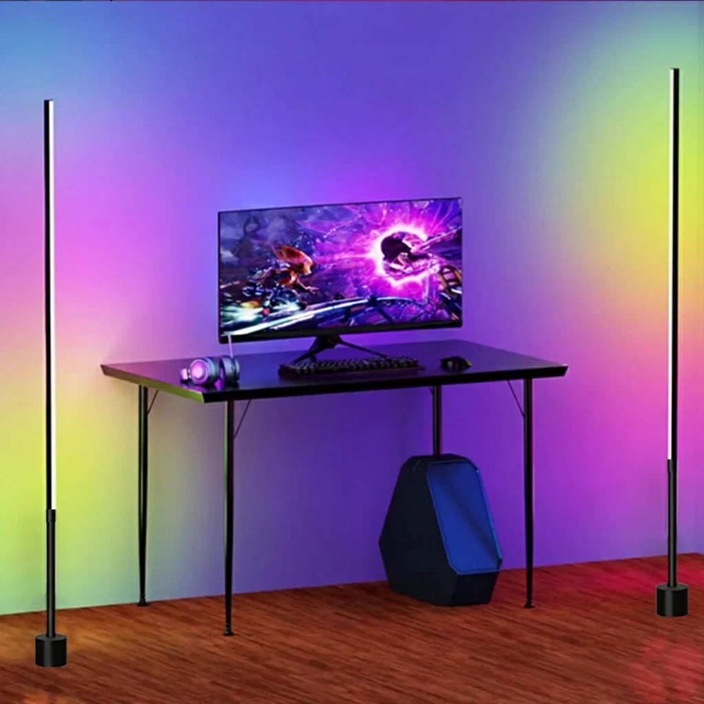 Vloerlamp LED RGB Hoeklamp Sfeerverlichting Woonkamer