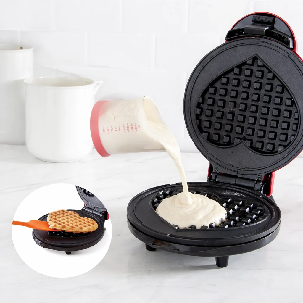 Wafelijzer Mini Wafelmaker Hartvorm Compact Elektrisch - Image 8