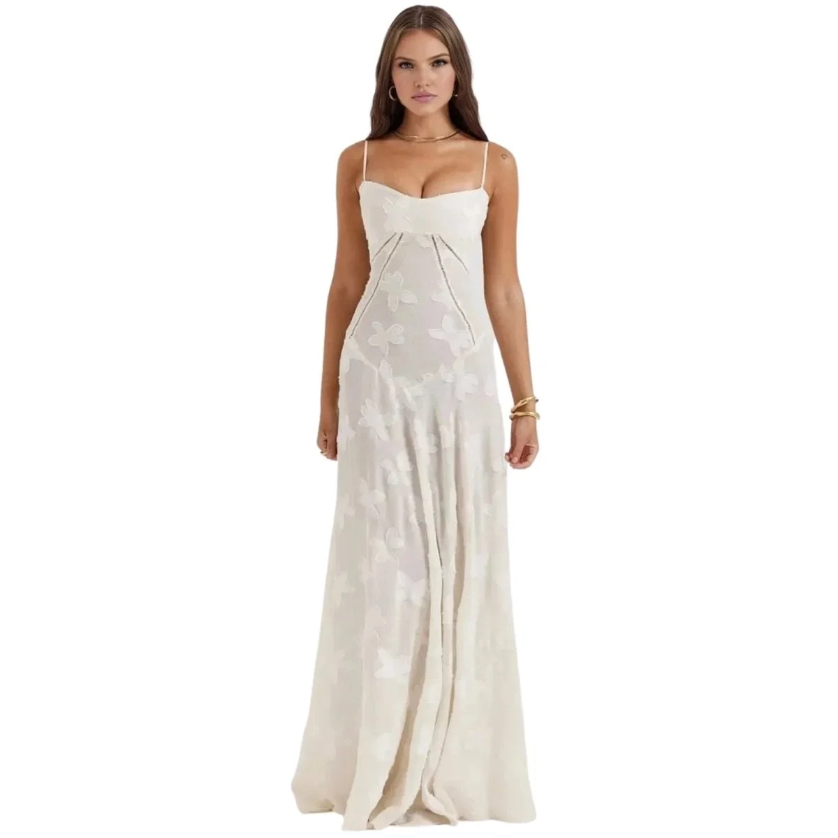 Abito Maxi Donna Corsetto Schiena Allacciata